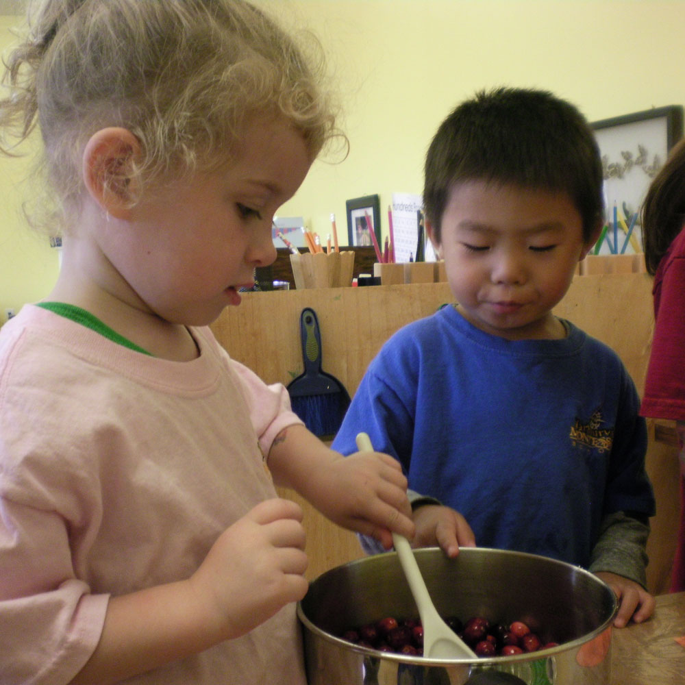 Thanksgiving Day Cooking in Montessori's Educative Alternative to Daycare!